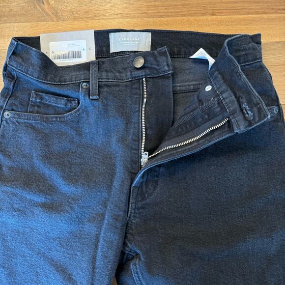 Everlane The Original Cheeky Jean Organic Cotton Straight Leg Sz 27 Black Denim - Picture 10 of 16